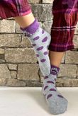 Laundry B Terry & Wool Luxury Socks Dotty Amethyst Grey
